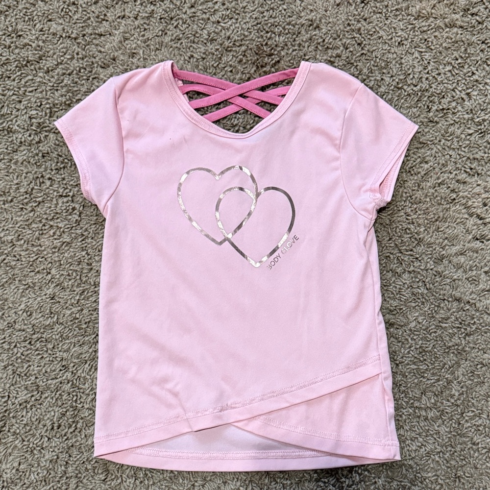 Body Glove Light Pink Double Heart Tee